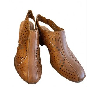 Womens PIKOLINOS Brown Leather Sling Back Sandal
